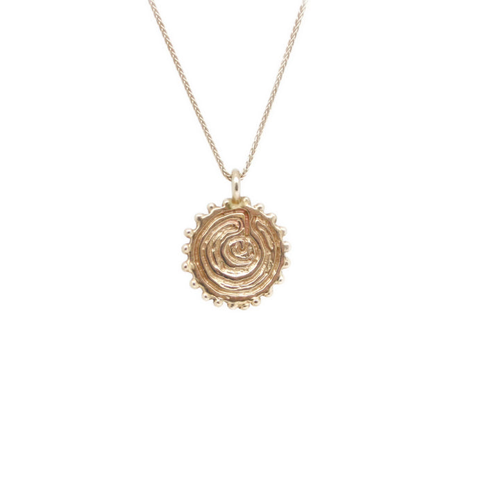 yellow gold The Maze Pendant
